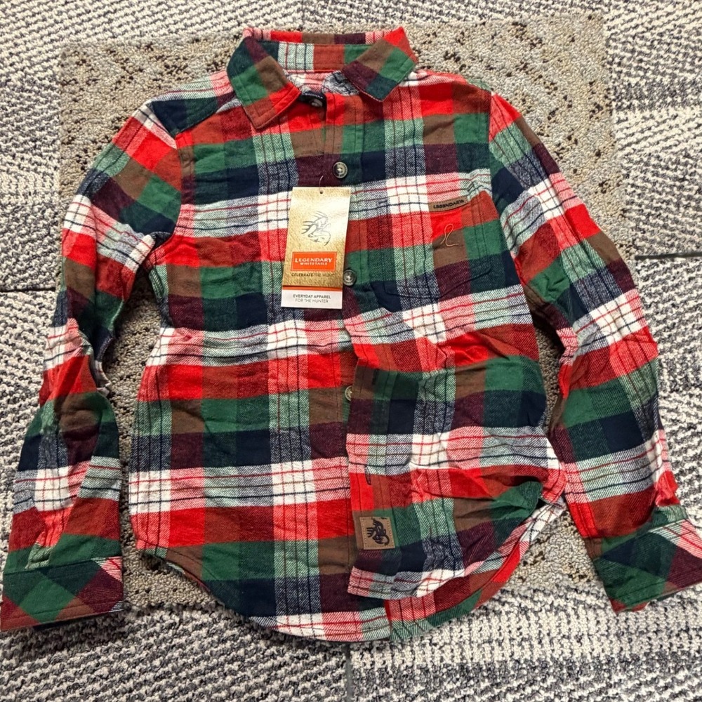 Legendary Whitetails Youth Lumberjack Flannel Shirt Alpine Mountain Plaid XS 4